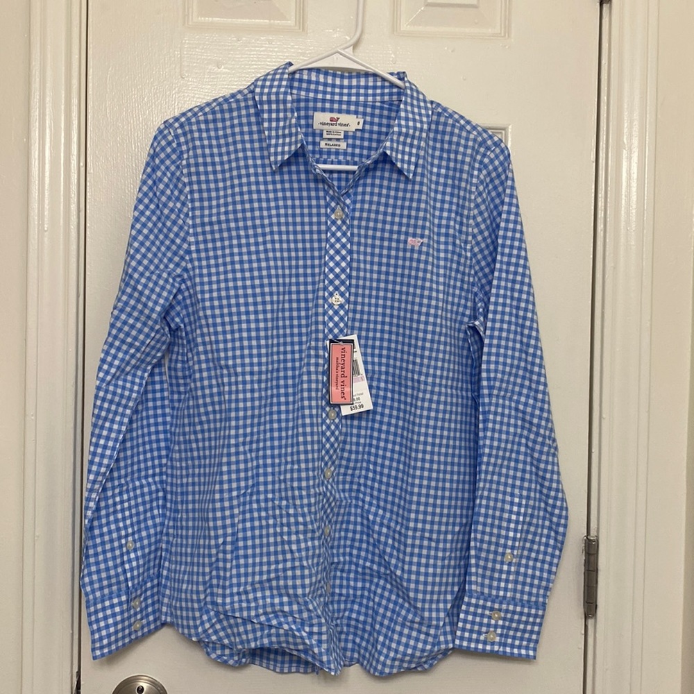 NWT Vineyard Vines Gingham Button Up